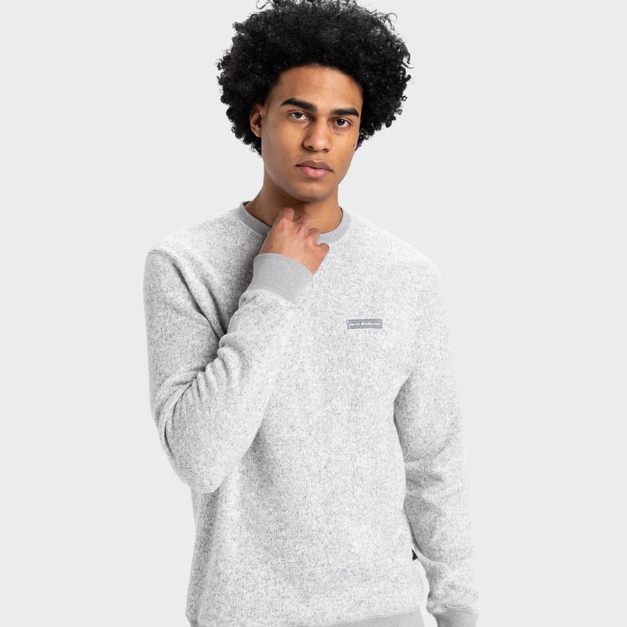 KELLER CREW LIGHT GREY HEATHER