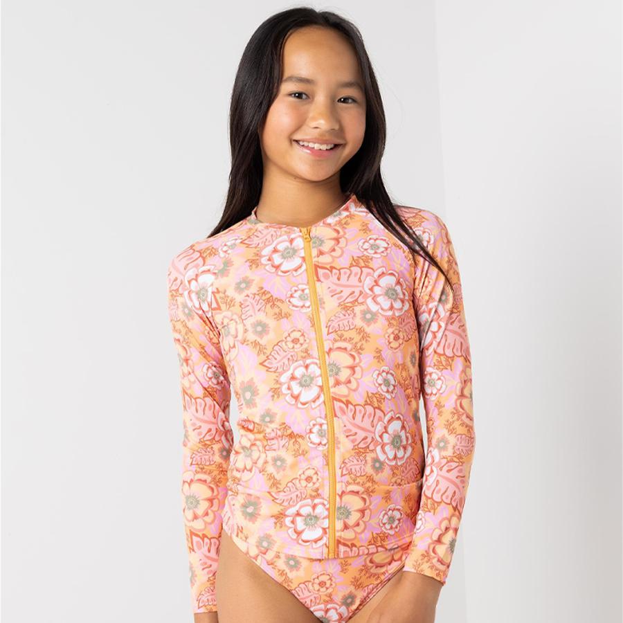 WILD FLOWER RG LS ZIPPED PAPAYA WILD FLOWER R