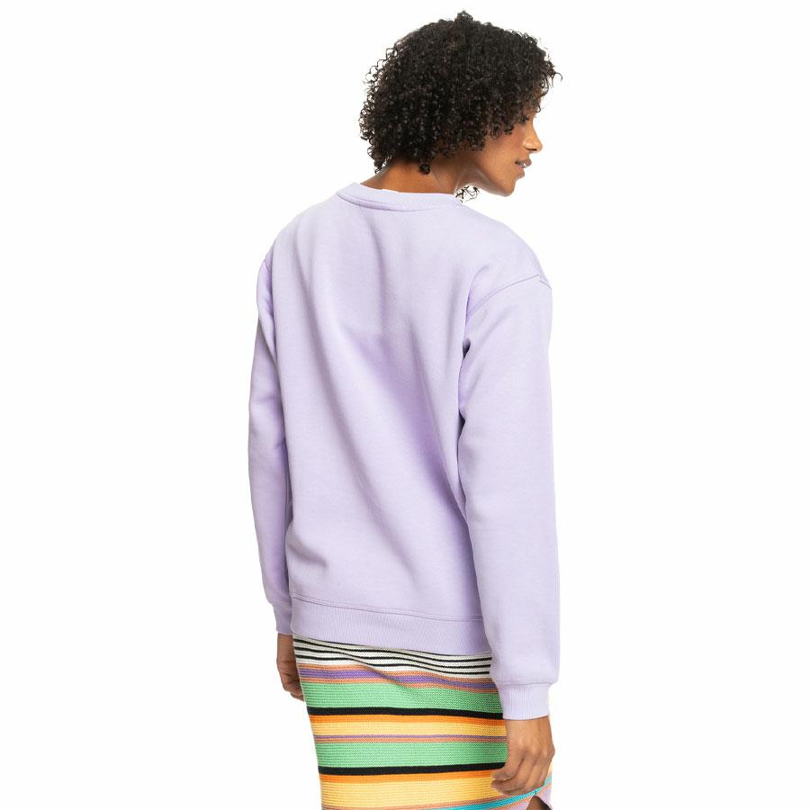 SURF STOKED CREW BRUSHED PURPLE ROSE
