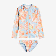 MAGIC SPIRIT LS LYCRA ZIP CERULEAN REEF FLOWER