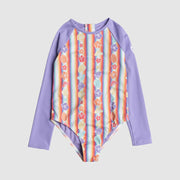 RAINBOW BAY STRIPE ONESIE BRIGHT WHITE RAINBOW