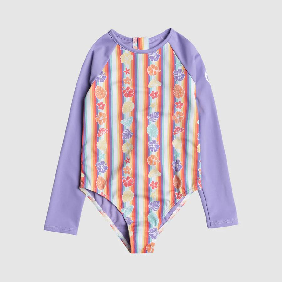 RAINBOW BAY STRIPE ONESIE BRIGHT WHITE RAINBOW