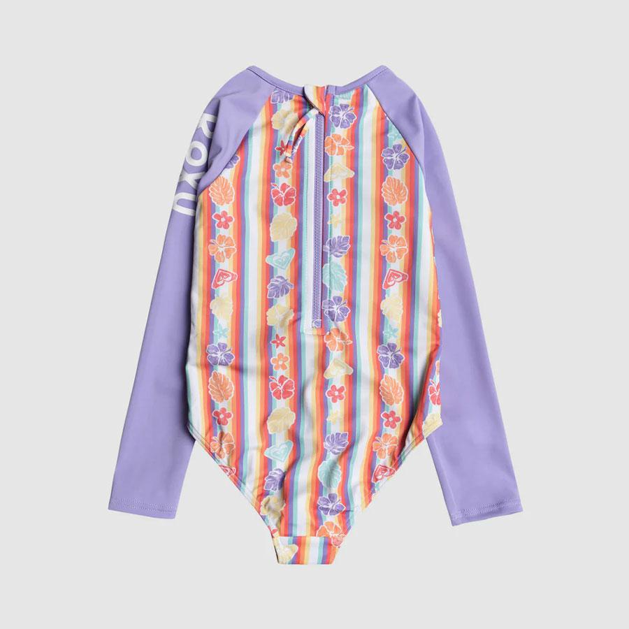 RAINBOW BAY STRIPE ONESIE BRIGHT WHITE RAINBOW