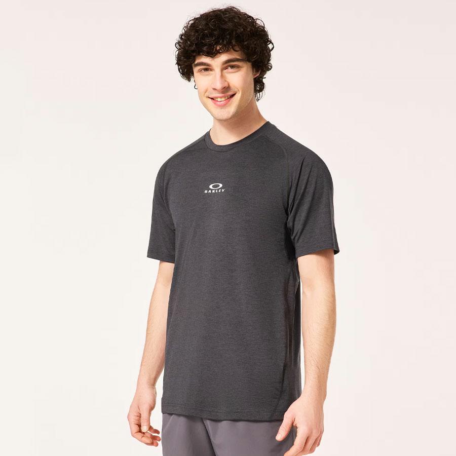 O FIT RC SS TEE BLACK/GREY HTHR