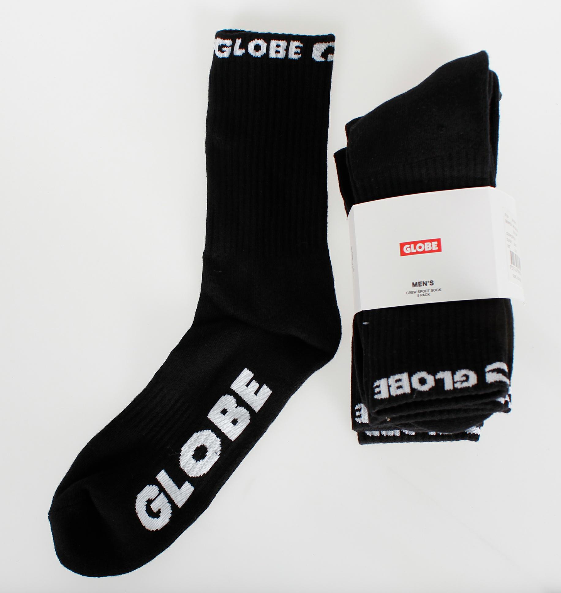 LARGE BLACKOUT SOCK 5PK BLK/BLK