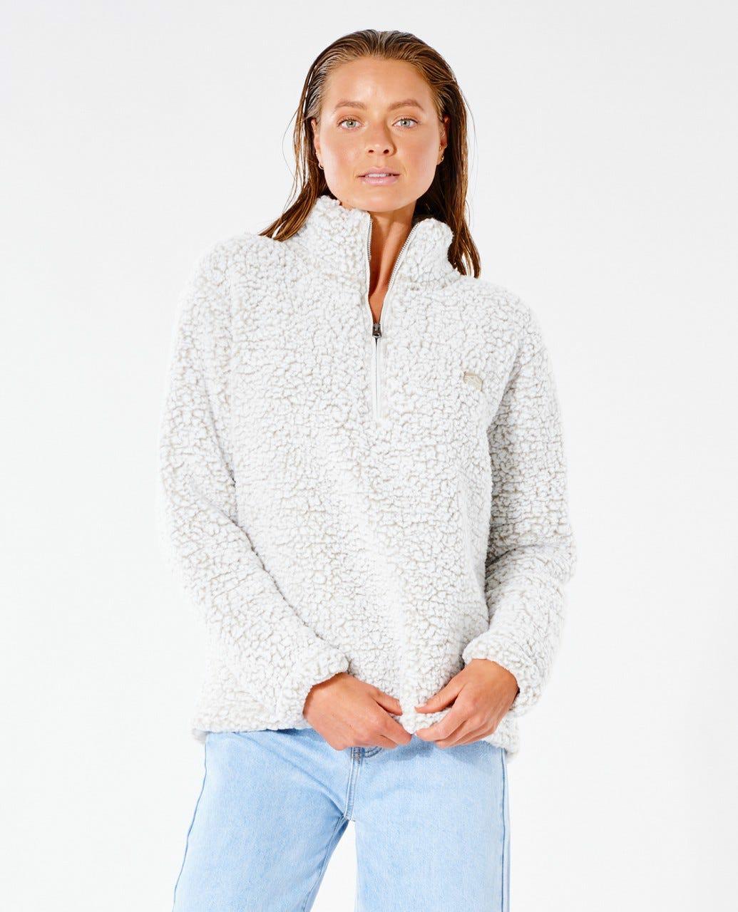 DARK N STORMY 1/4 ZIP CRE OFF WHITE