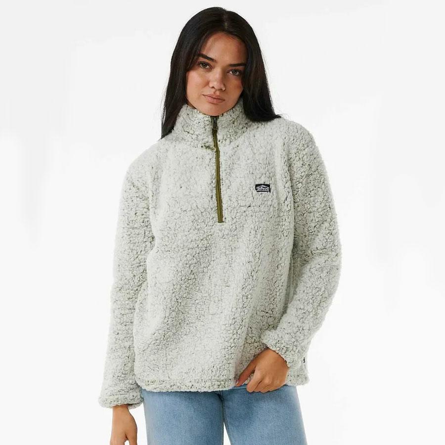 DARK N STORMY 1/4 ZIP CRE MID GREEN
