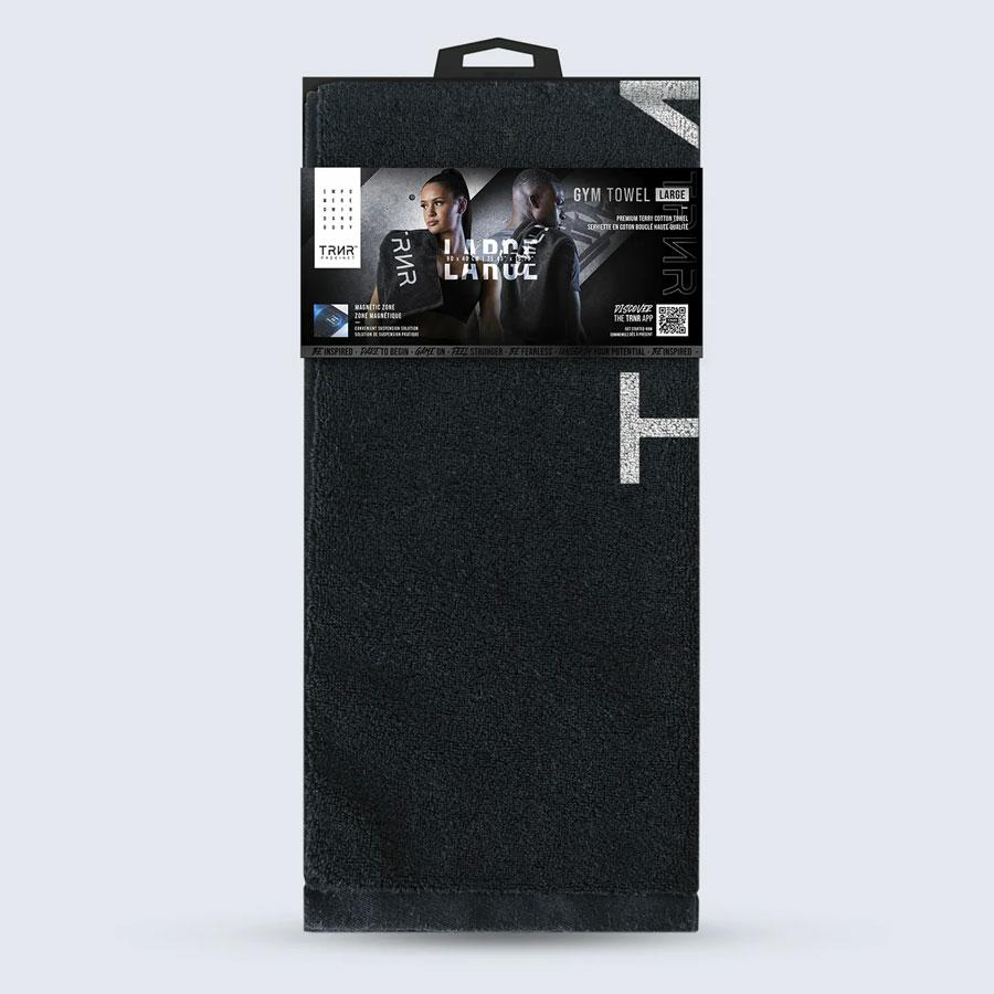 GYM TOWEL LARGE BLACK