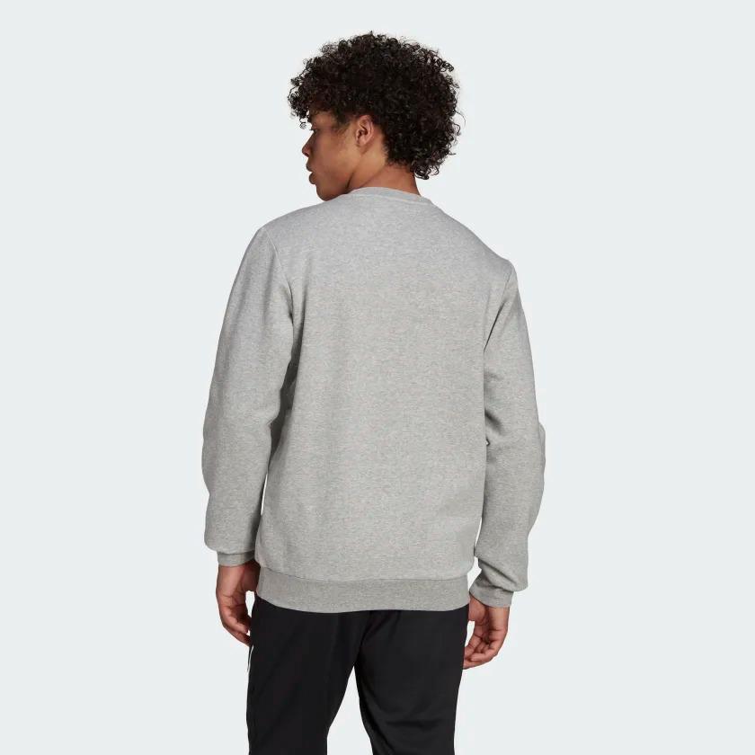 ESSENTIALS SWEATSHIRT MEDIUM GREY HEATHER/