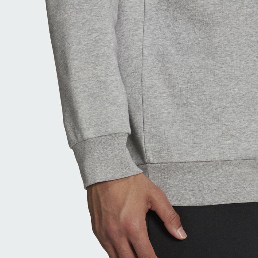 ESSENTIALS SWEATSHIRT MEDIUM GREY HEATHER/