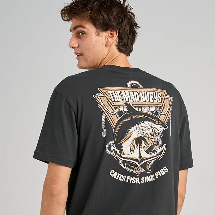 ANCHOR SHARK | SS TEE VINTAGE BLACK