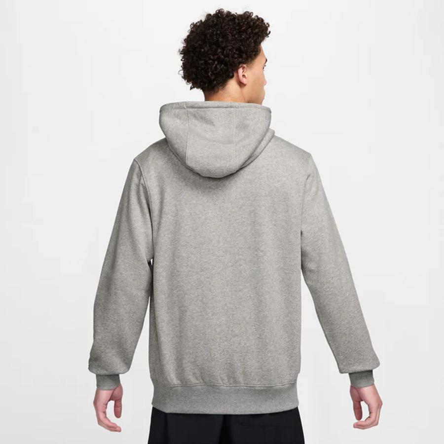 CLUB HOOD DK GREY HEATHER/LT S