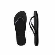 KIDS SLIM RUBBER LOGO BLA BLACK/LILAC