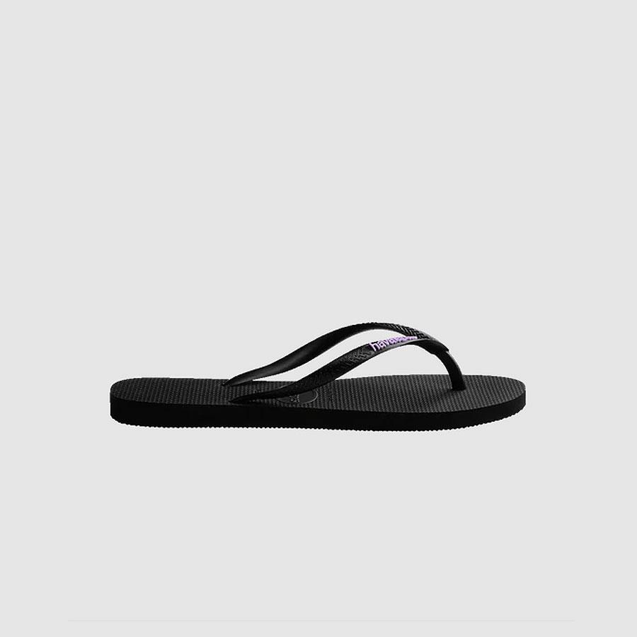 KIDS SLIM RUBBER LOGO BLA BLACK/LILAC