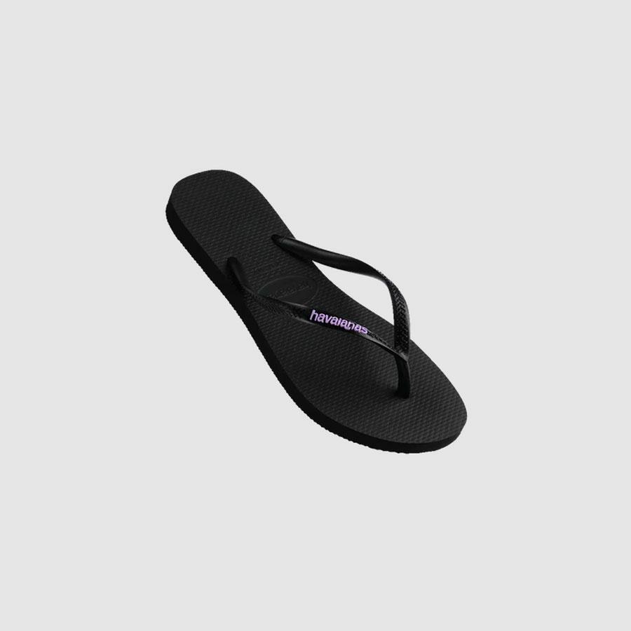 KIDS SLIM RUBBER LOGO BLA BLACK/LILAC