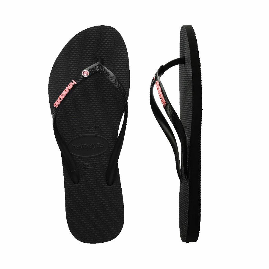 SLIM METAL LOGO CRYSTAL B BLACK/PINK