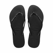 SLIM METAL LOGO GLITTER I BLACK/DARK GREY