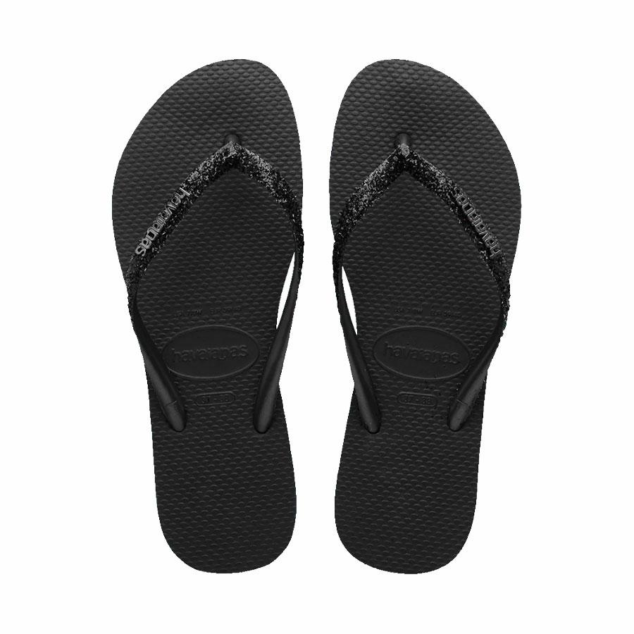 SLIM METAL LOGO GLITTER I BLACK/DARK GREY