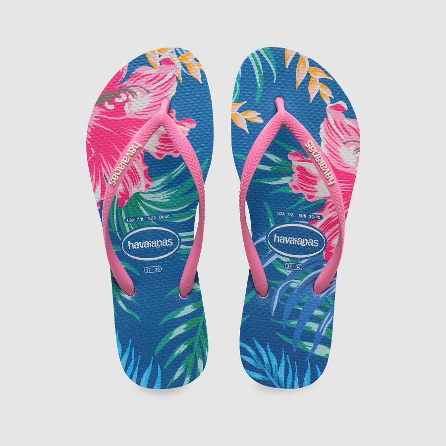 SLIM FLORAL PALM TRANQUIL AZUL TRANQUILO