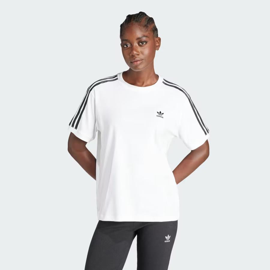 3 STRIPE TEE WHITE