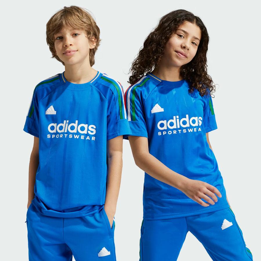 J NP TEE BLUE/GREEN/WHITE/RED