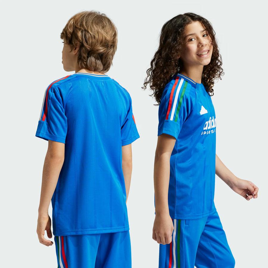 J NP TEE BLUE/GREEN/WHITE/RED
