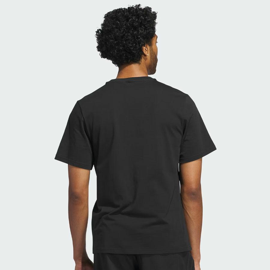 ARCHED TEE BLACK/ROYBLU