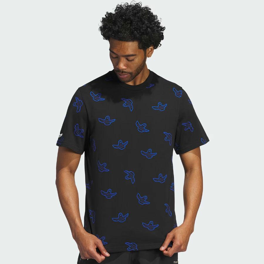 SHMOO AOP TEE BLACK/ROYBLU
