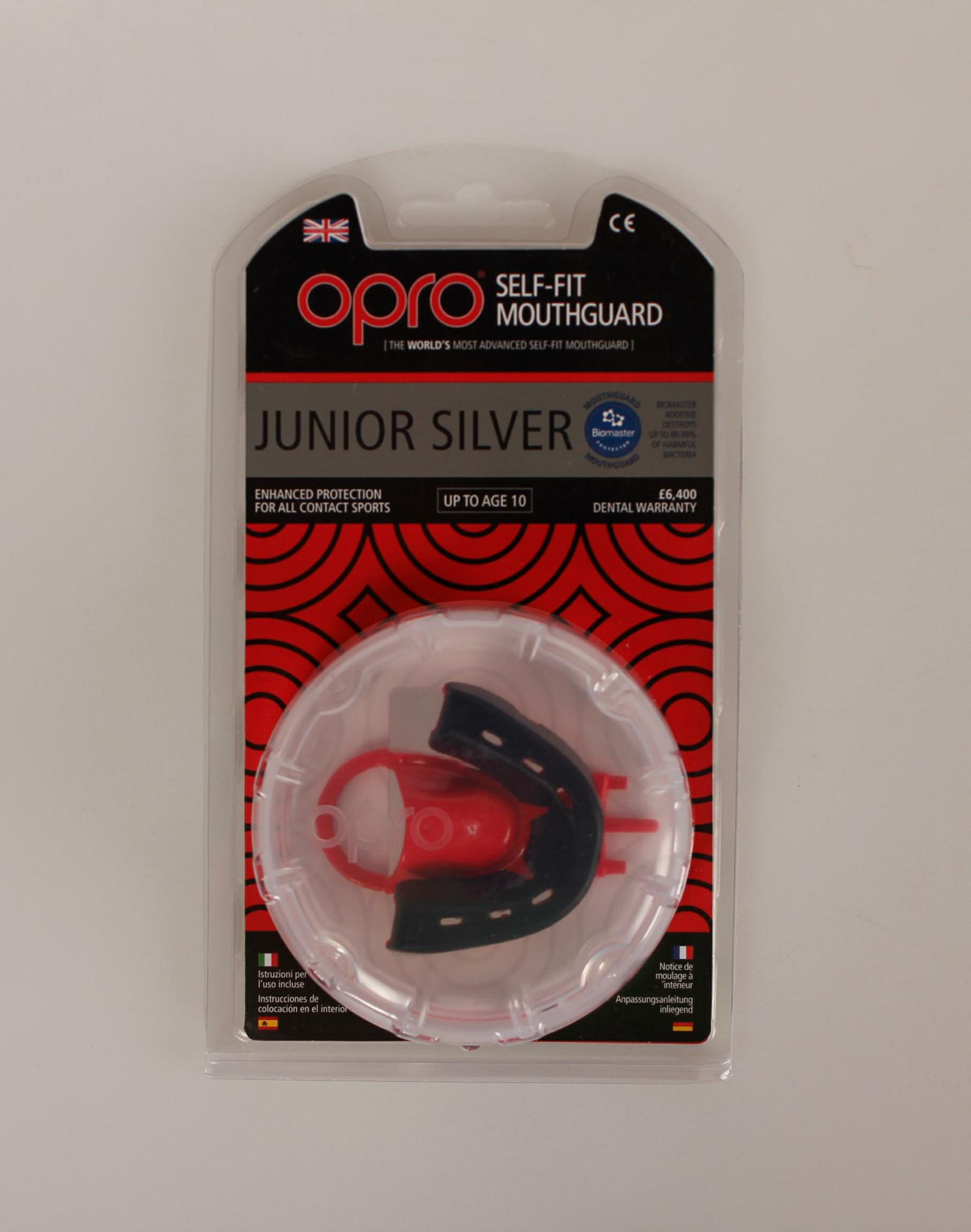 JUNIOR SILVER 4 MOUTHGUA BLACK/RED