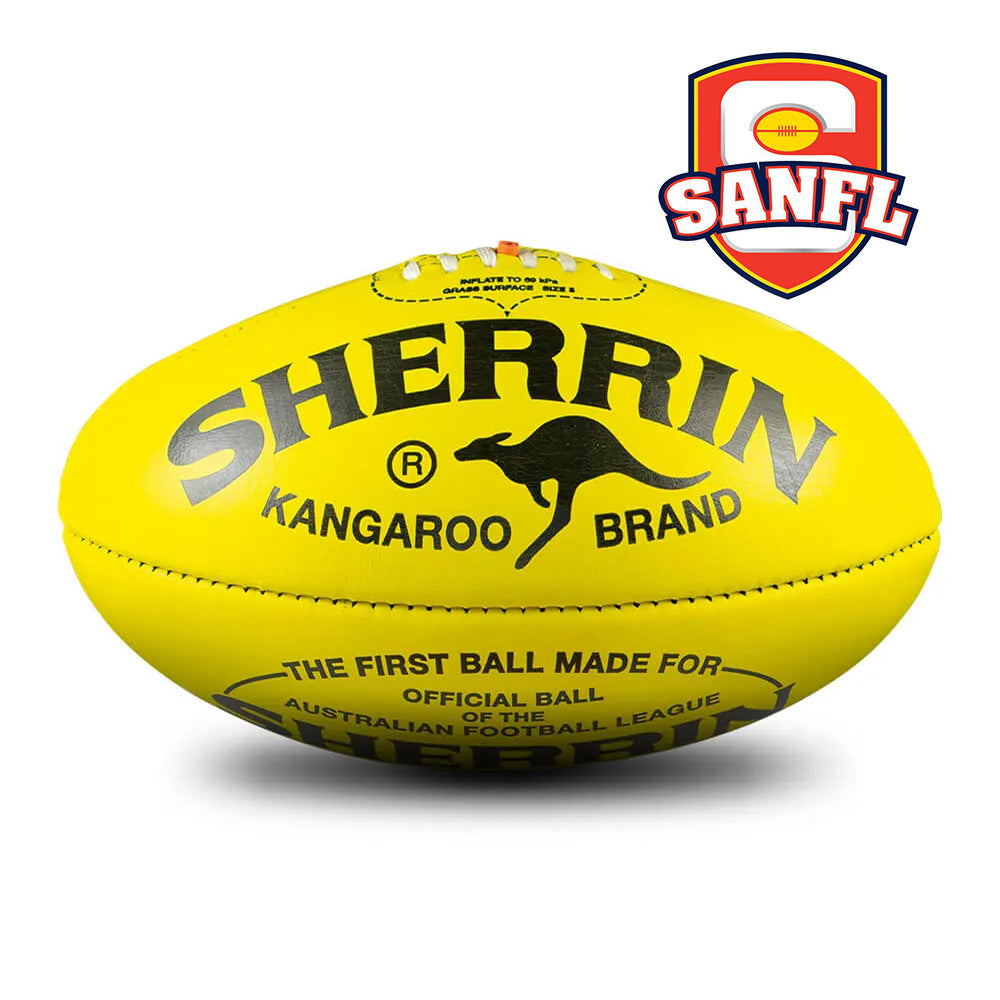 KB Game Ball Yellow - SANFL Country Football League (current logo ball)