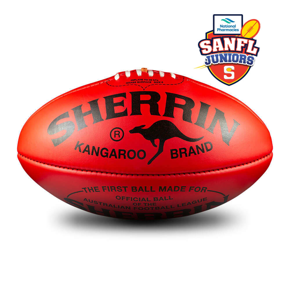 KB Game Ball Red - SANFL Juniors (current logo ball)
