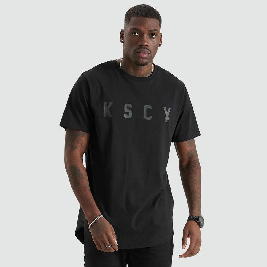 TRAINED DUAL CURVED TEE JET BLACK