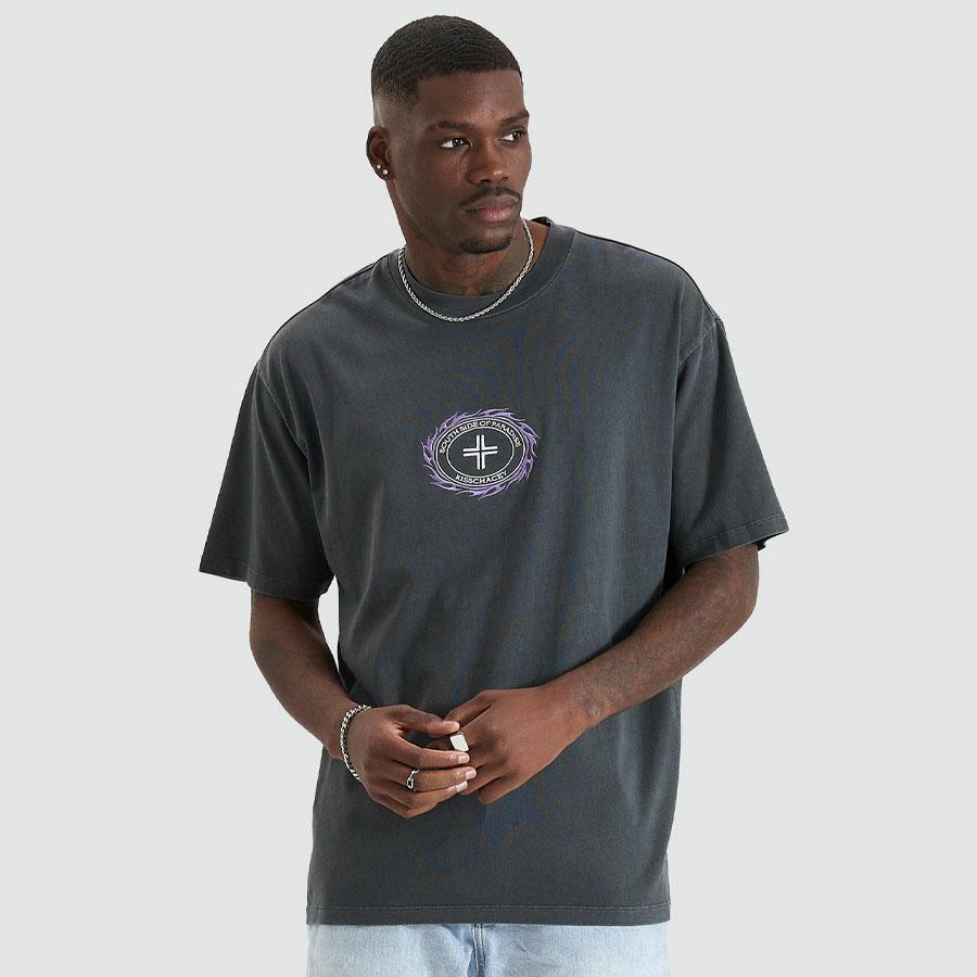 ABYSS BOX FIT TEE PIGMENT ASPHALT
