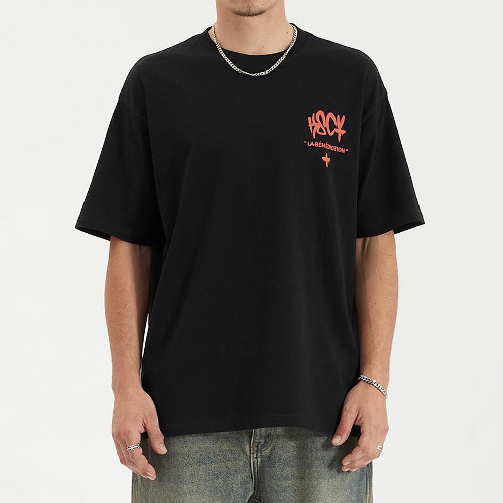 BLESSING HEAVY BOX FIT TE JET BLACK