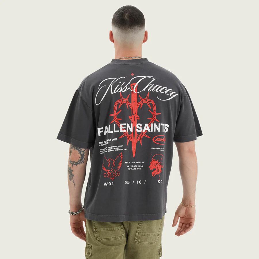 VOLTA HEAVY STREET TEE PIGMENT ASPHALT