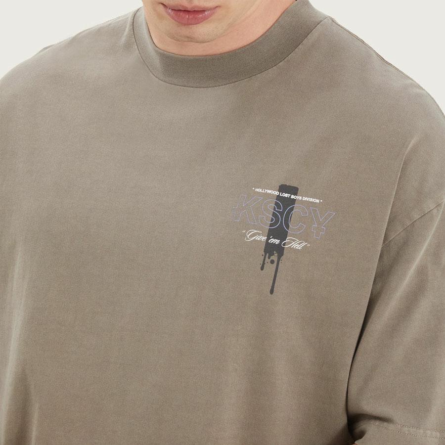 ARAL HEAVY STREET TEE PIGMENT DRIFT WOOD
