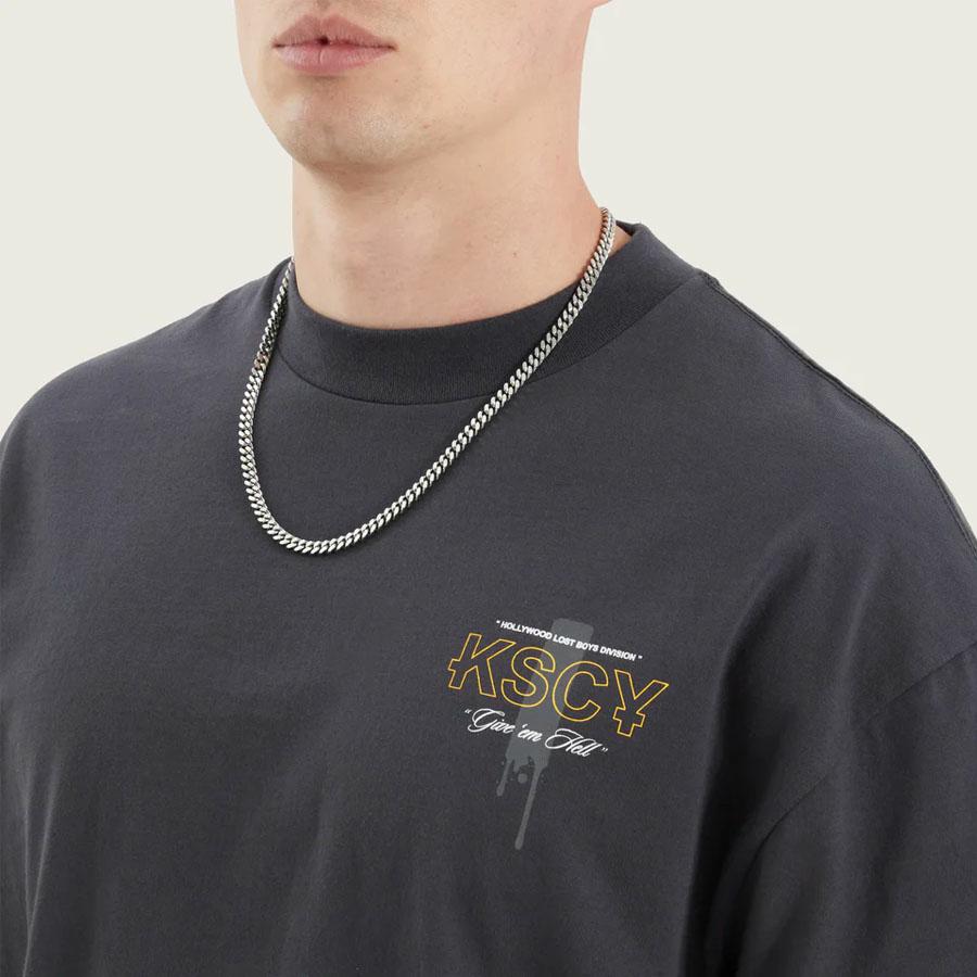 ARAL HEAVY STREET TEE PIGMENT ANTHRACITE