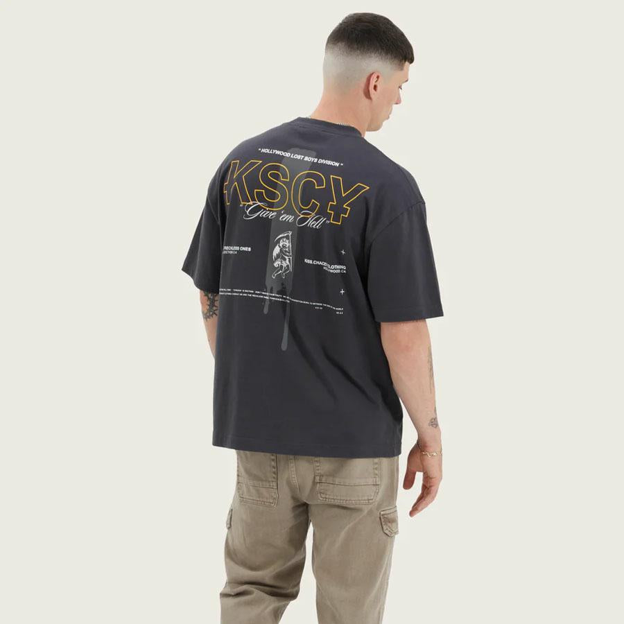 ARAL HEAVY STREET TEE PIGMENT ANTHRACITE