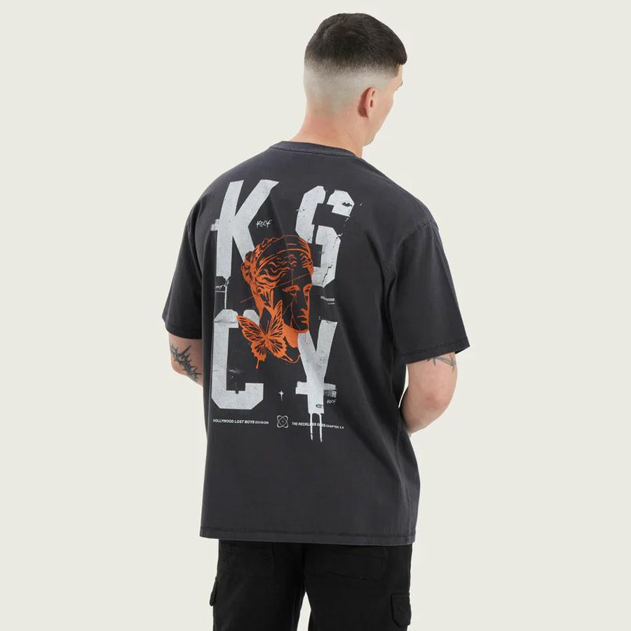 UNTAMED HEAVY BOX FIT TEE PIGMENT BLACK