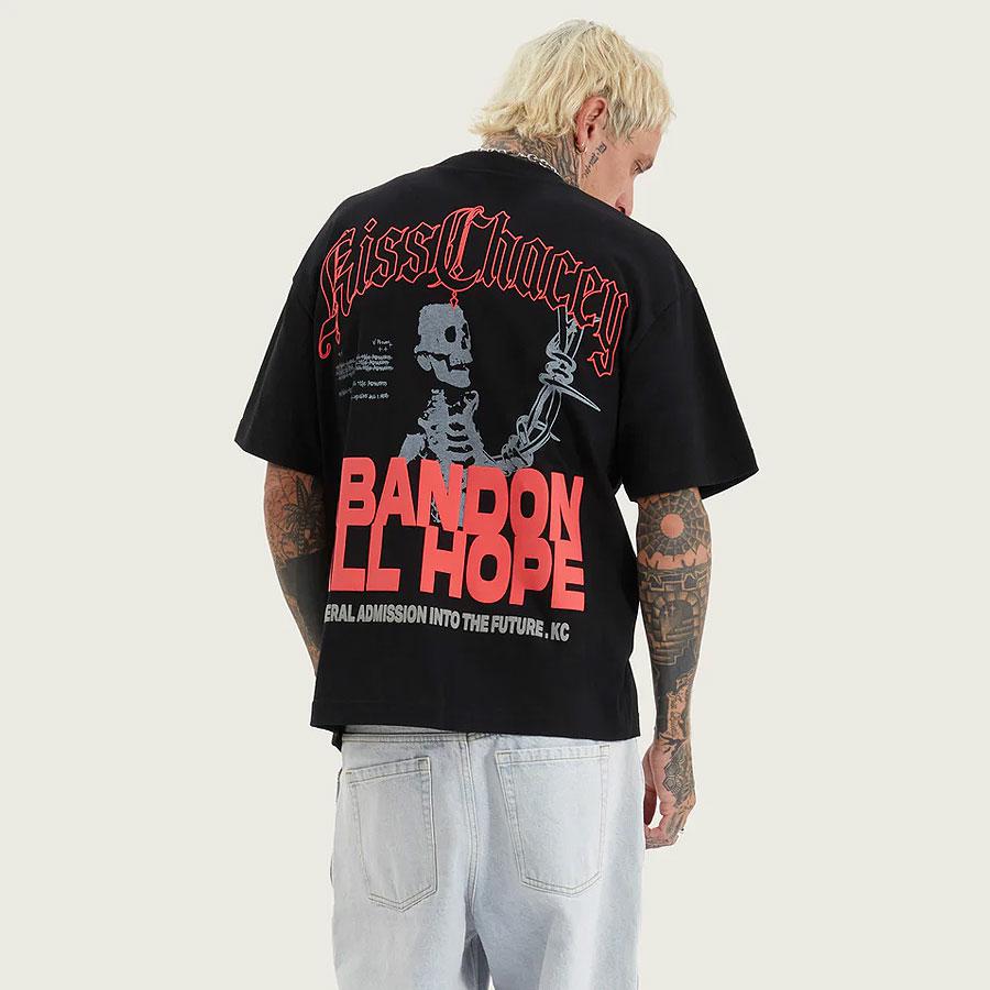 ABANDON ALL STREET TEE JET BLACK