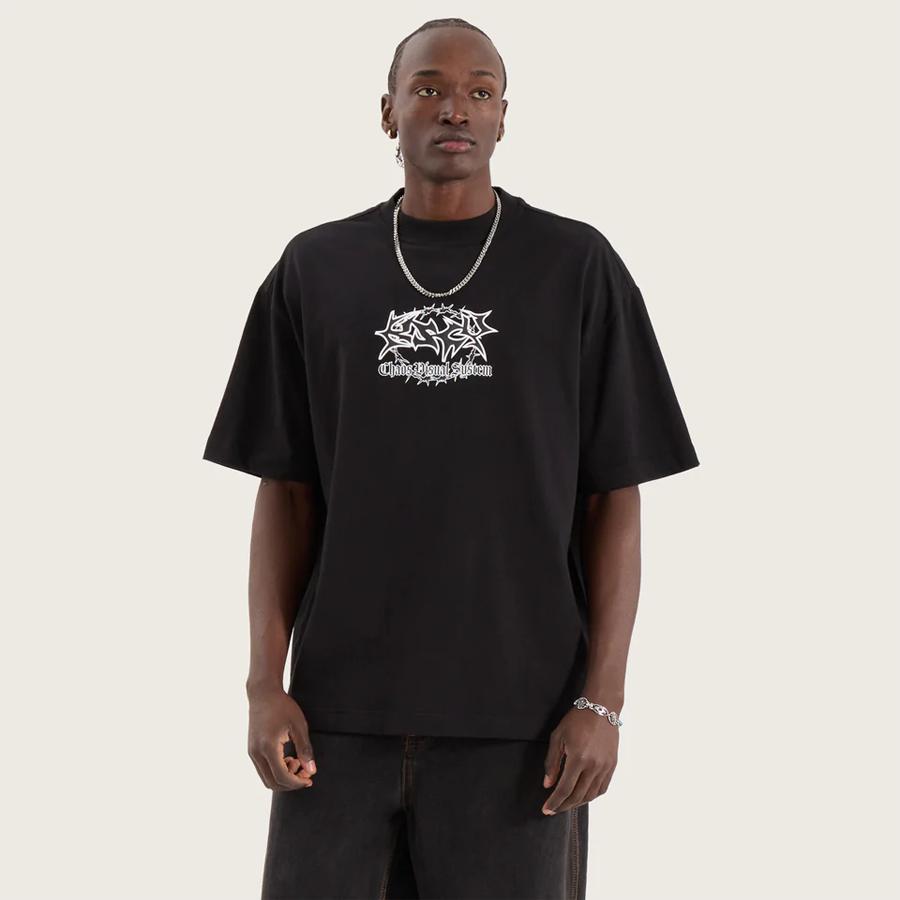 WIRE STREET TEE JET BLACK
