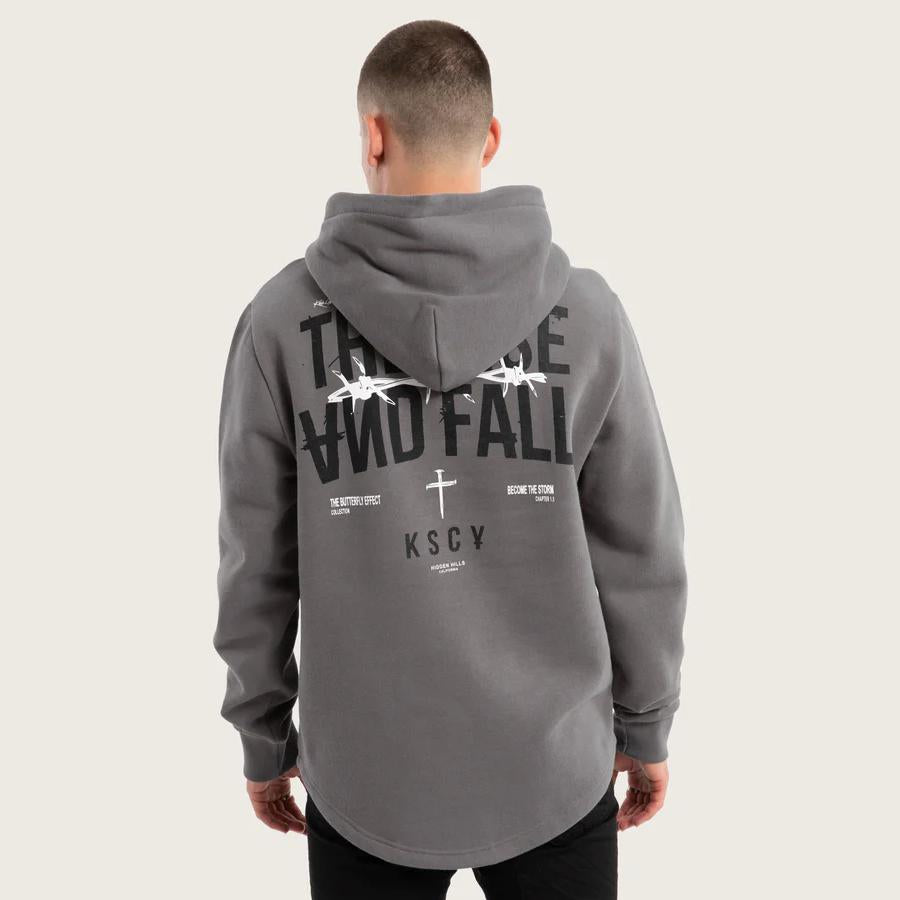 DILUTED DUAL CURVED HOODI CHARCOAL