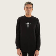 ARCADE DUAL CURVED LS TEE JET BLACK