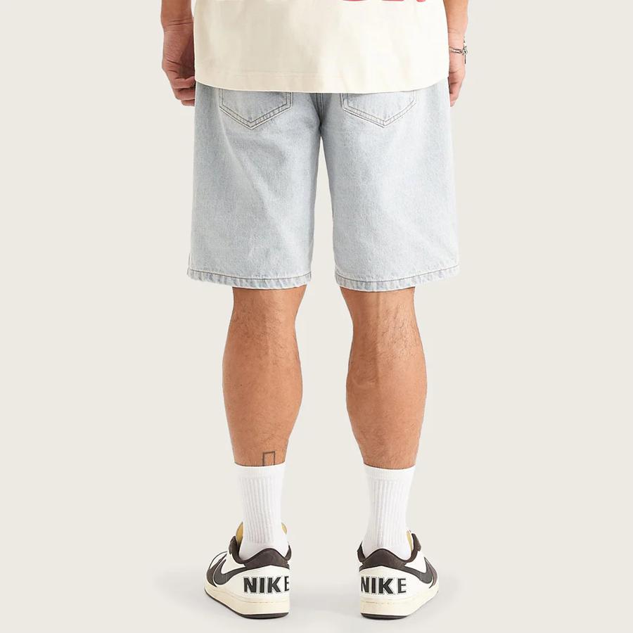 HYSON BAGGY DENIM JORTS LIGHT BLUE