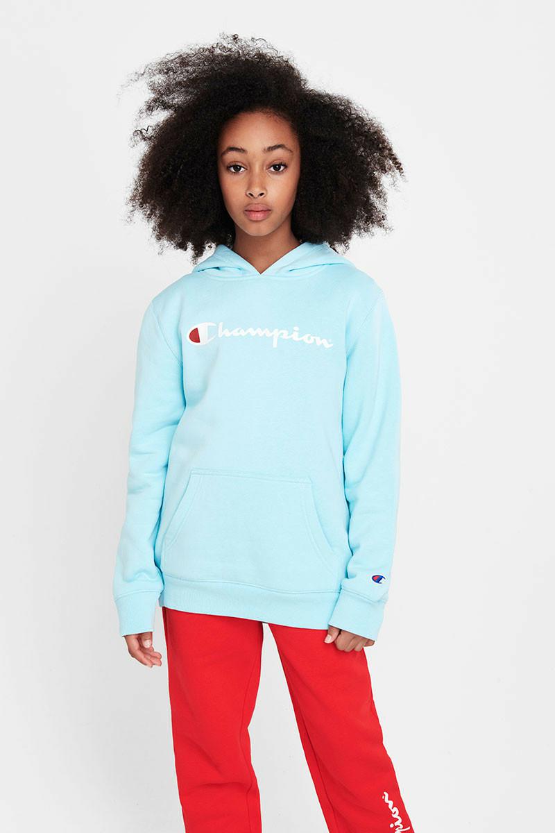 CHMPD SCRIPT HOODIE BLUE FIN