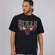 UNDERSCORE TEE BULLS FADED BLACK