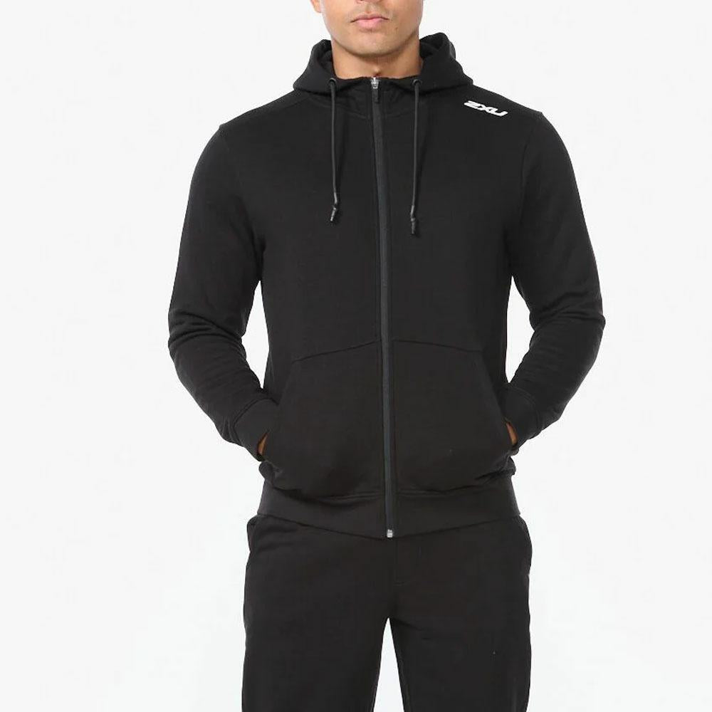 ASPIRE FULL ZIP HOODIE BLACK/WHITE