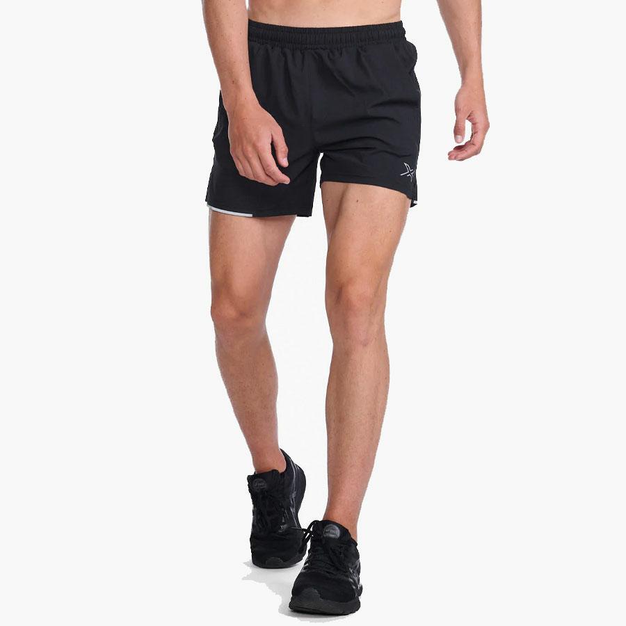 AERO 5 INCH SHORTS BLACK/SILVER