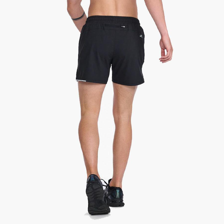 AERO 5 INCH SHORTS BLACK/SILVER