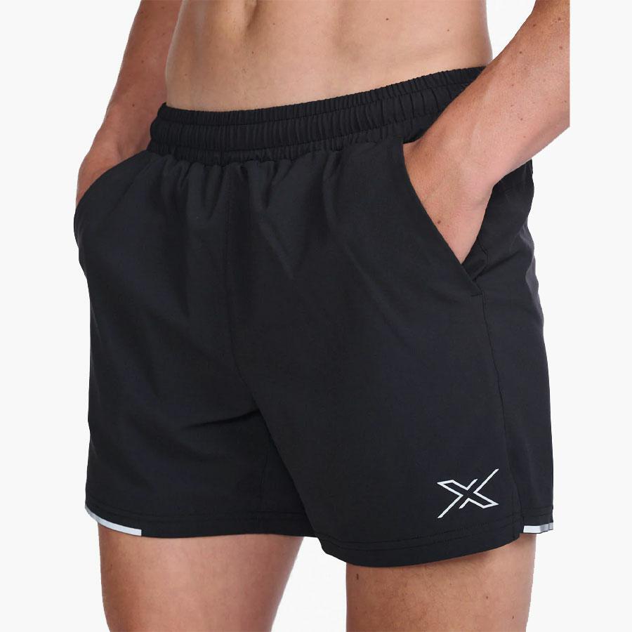 AERO 5 INCH SHORTS BLACK/SILVER